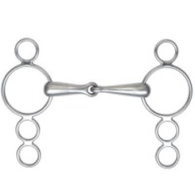 Dutch Continental 4 Ring Gag: S/Steel