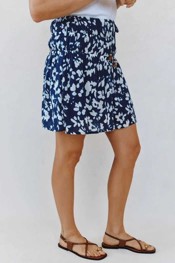 Elastic Gathered Mini Skirt Skirts Bella Dahl