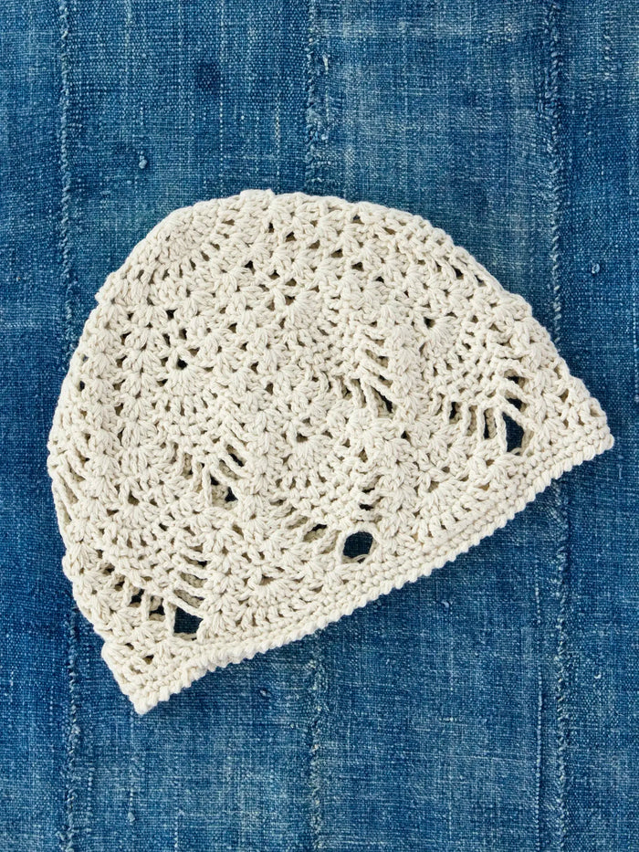 Eleanor Crochet Cap - Beige-view 1