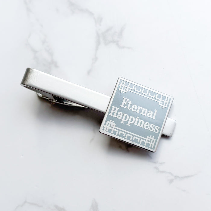 Eternal Happiness Tie Clip - Silver