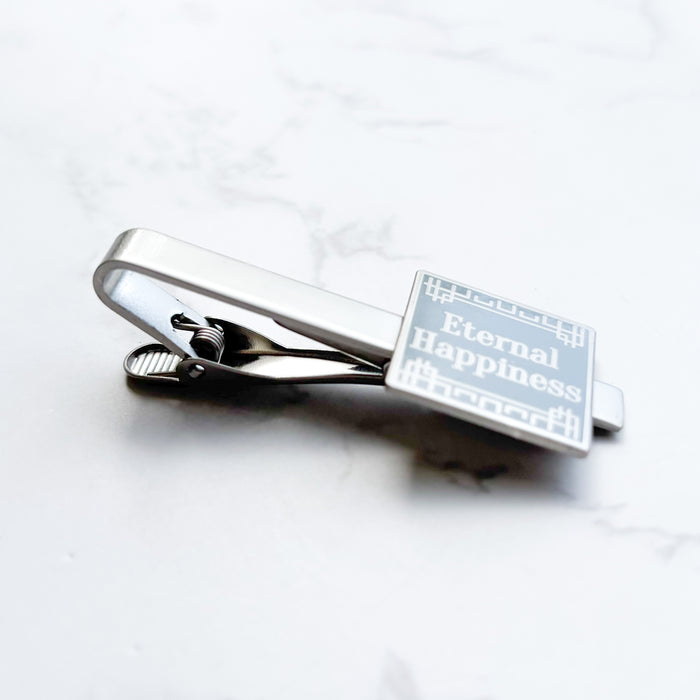 Eternal Happiness Tie Clip - Silver