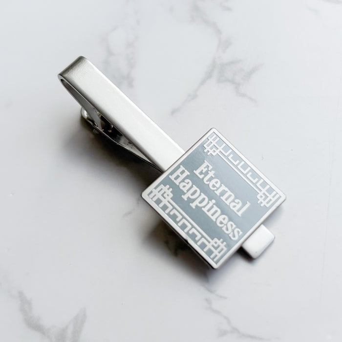 Eternal Happiness Tie Clip - Silver
