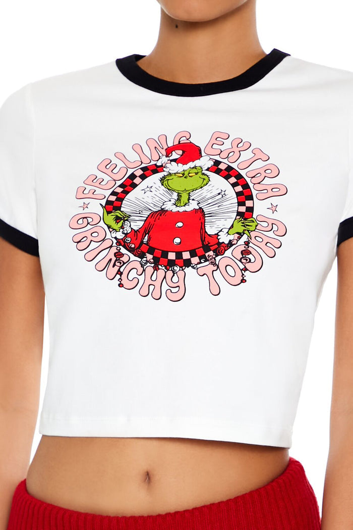 Extra Grinchy Ringer Baby Tee