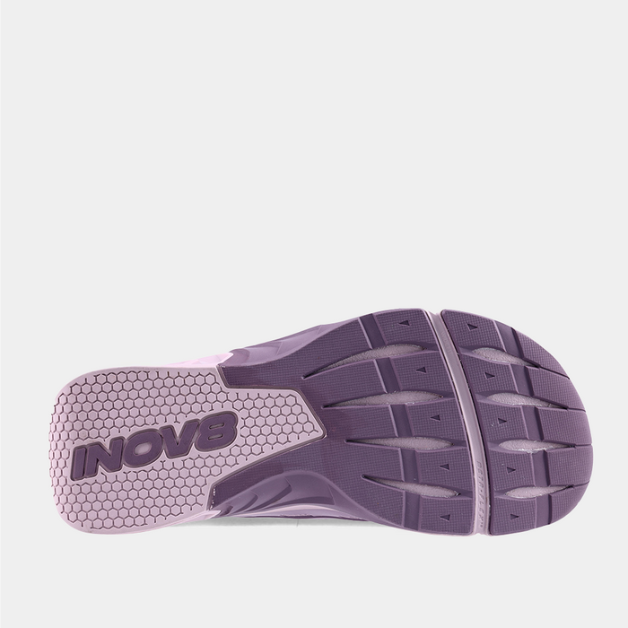 INOV8 F-Lite Max training shoes, purple, bottom view