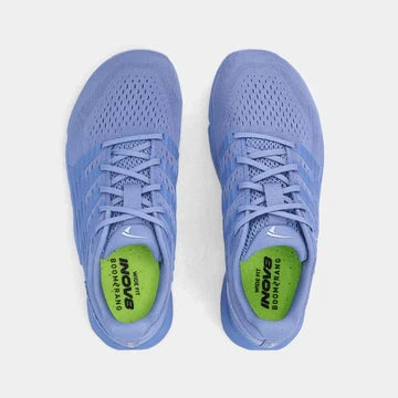 Pair of INOV8 F-Lite training shoes, blue and light blue, top view