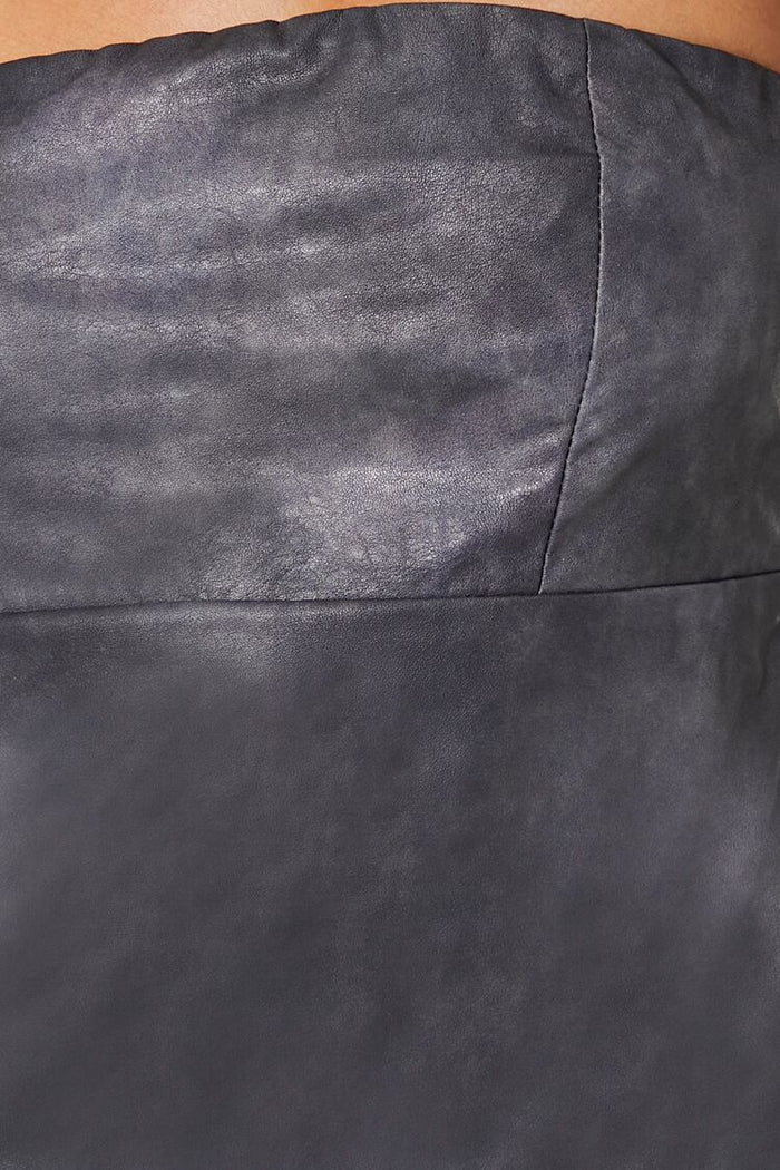 Faux Leather Asymmetrical Tube Top