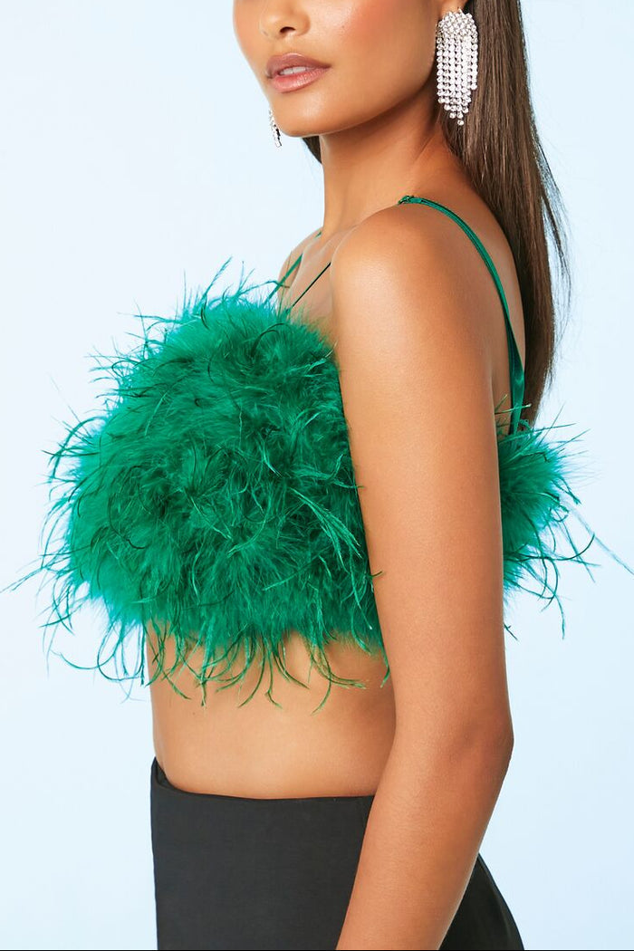 Feather Cropped Cami
