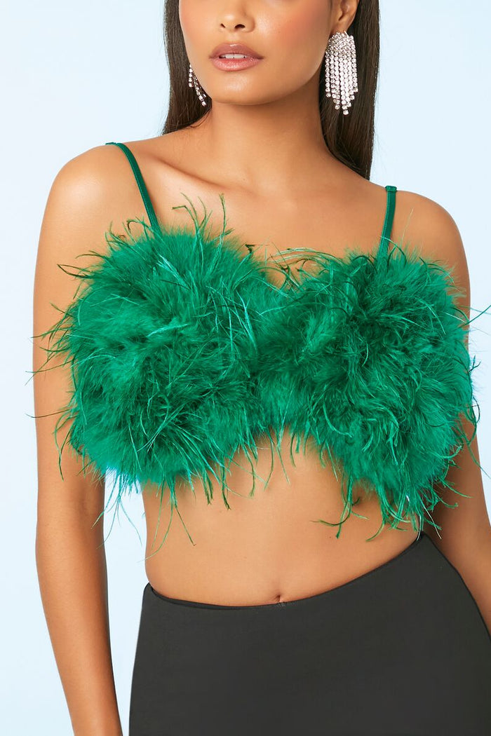 Feather Cropped Cami