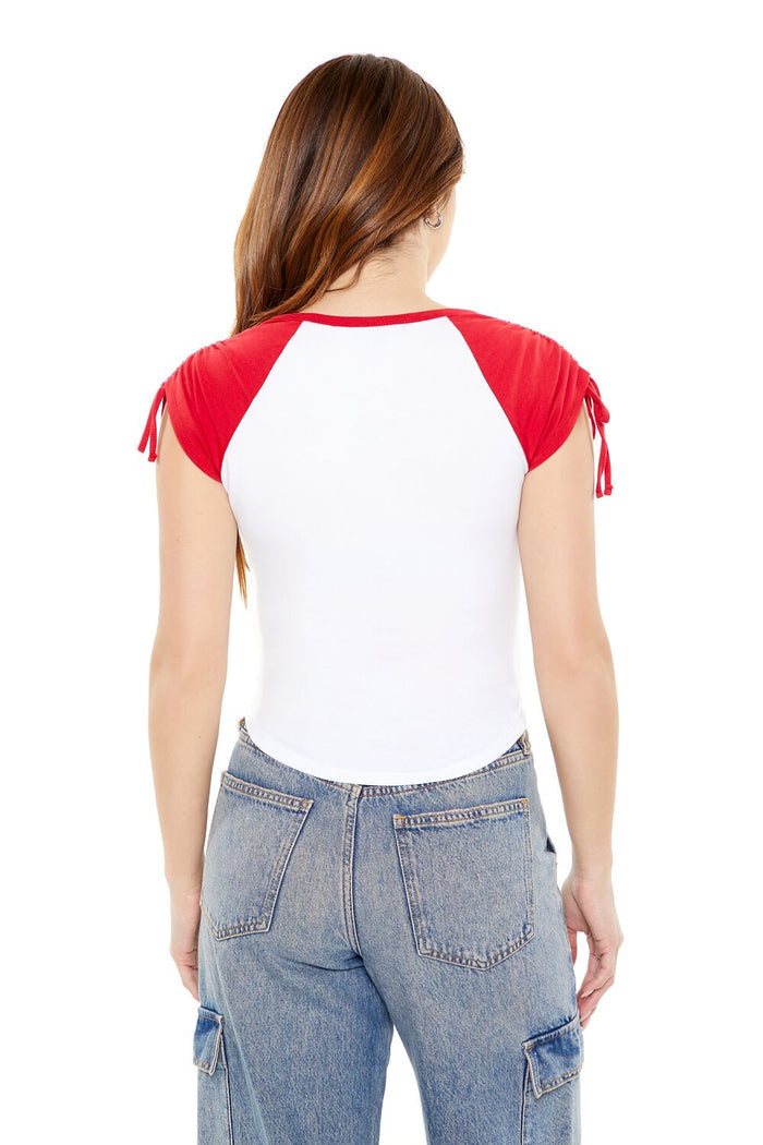 Feel The Power Graphic Raglan Tee