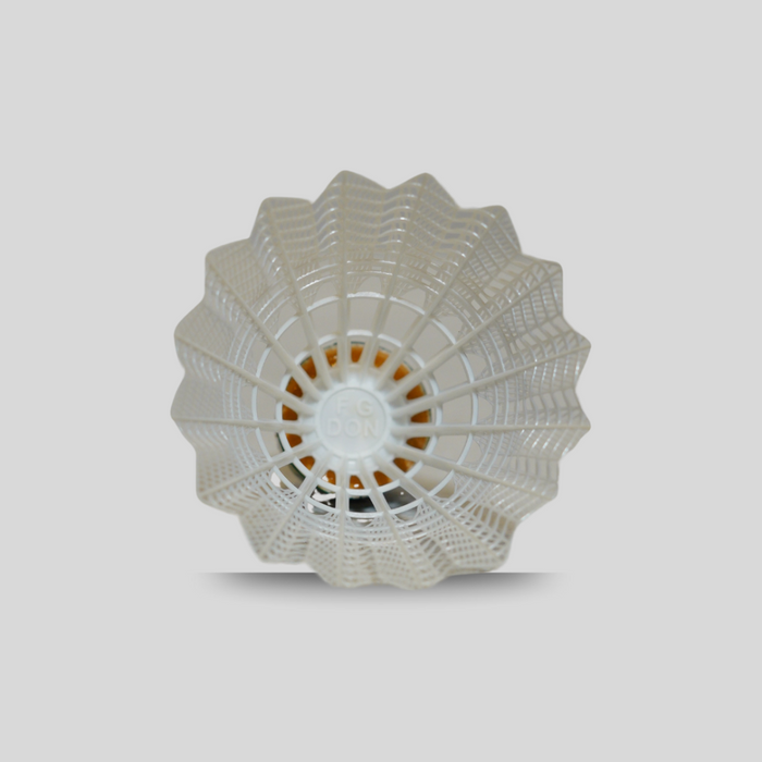 FG DON BADMINTON SHUTTLECOCK  PLASTIC (PACK-6 WHITE)