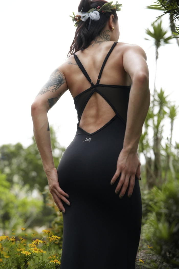 Flora A-Line Dress | Black
