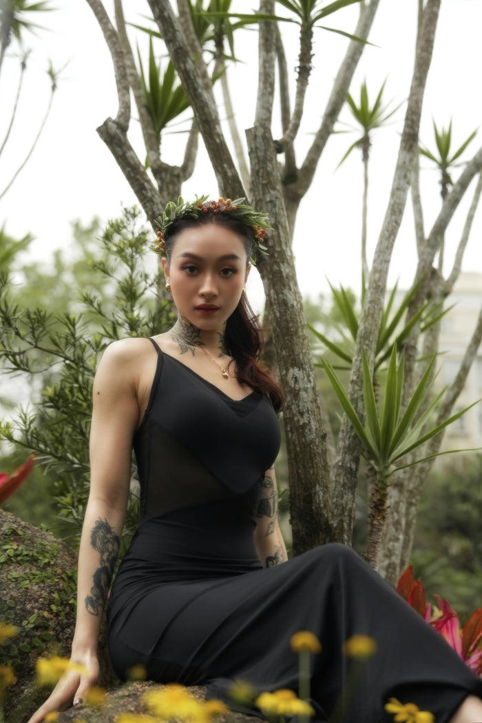 Flora A-Line Dress | Black