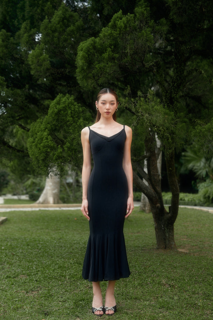 Flora Mermaid Dress | Black