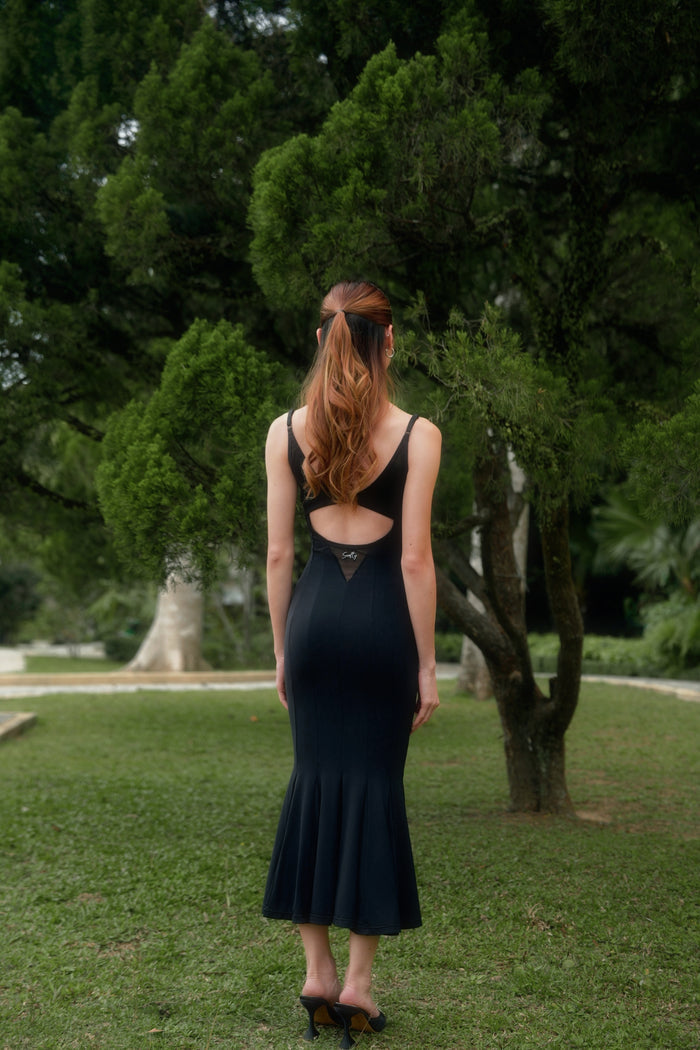 Flora Mermaid Dress | Black