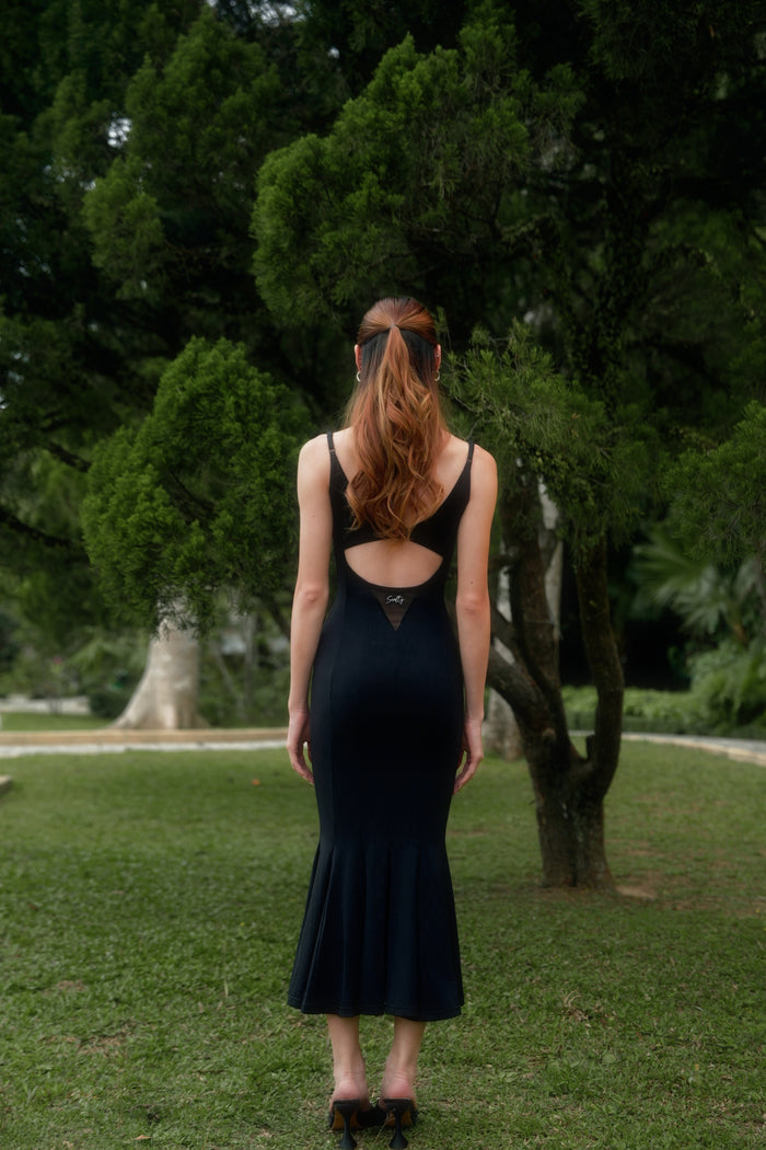 Flora Mermaid Dress | Black