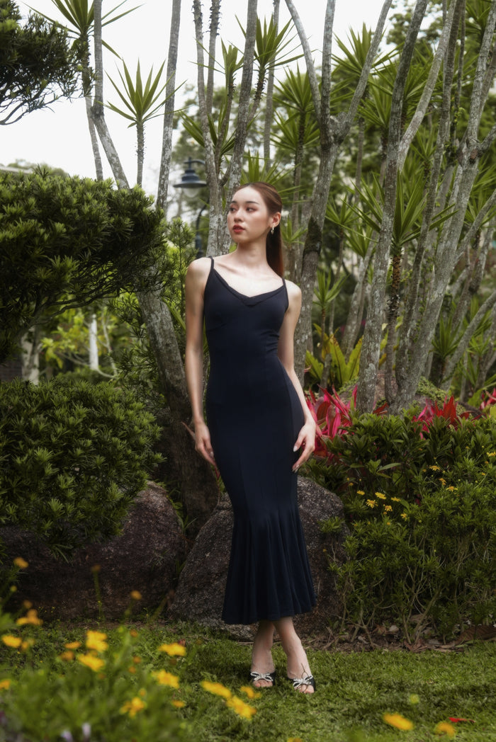 Flora Mermaid Dress | Black