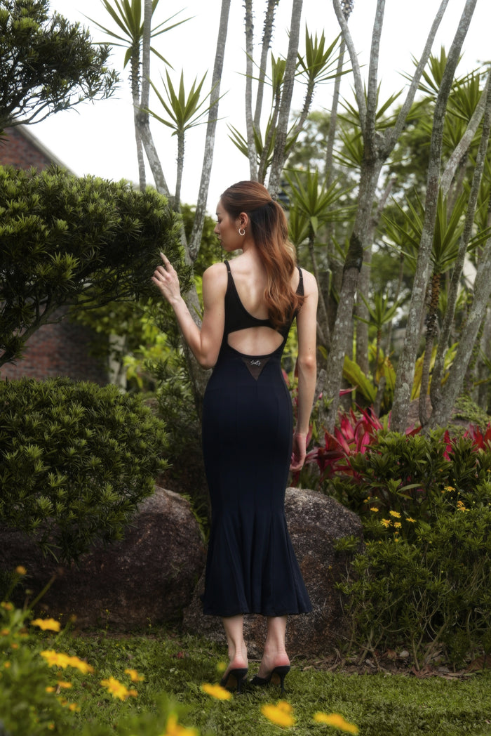 Flora Mermaid Dress | Black