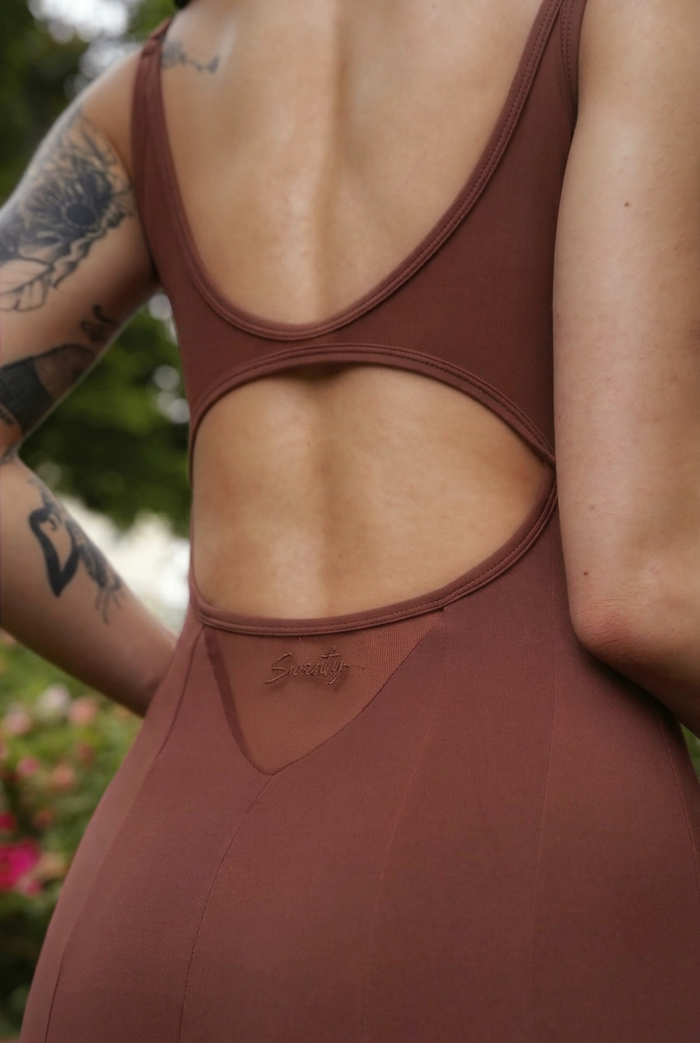 Flora Mermaid Dress | Rustic brown