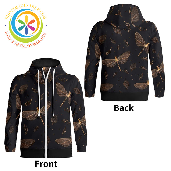 Fly Dragonfly Full Zip Turtleneck Hoodie Streetwear