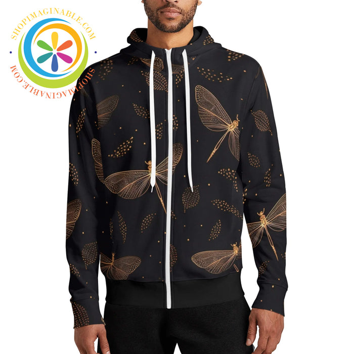 Fly Dragonfly Full Zip Turtleneck Hoodie Streetwear