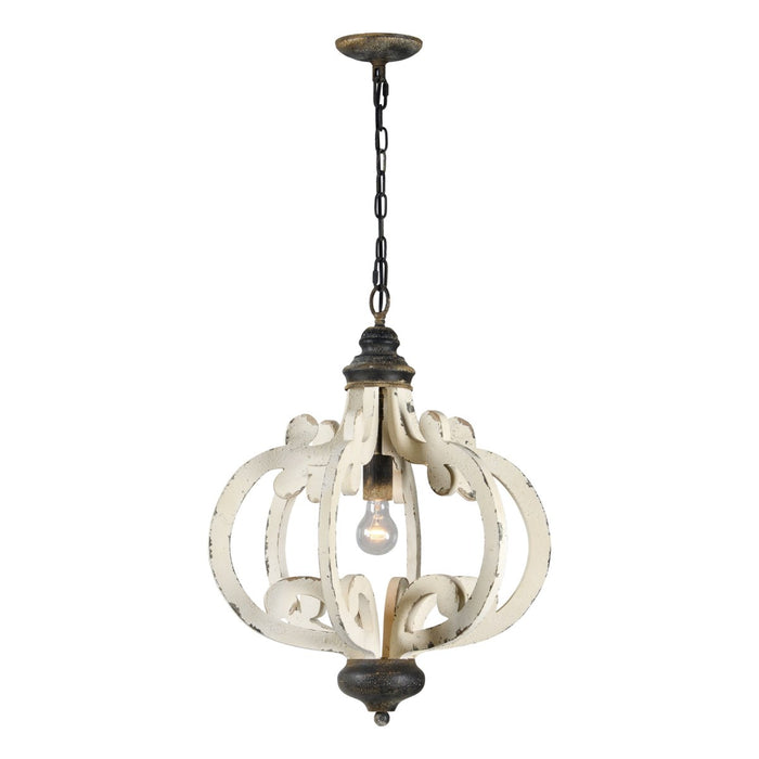Forty West Designs 70619 Dolly White Wood Provincial Chandelier