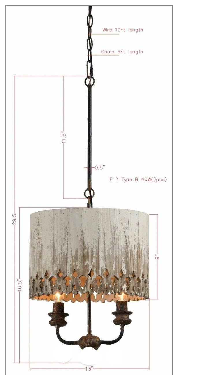 Pendant Forty West Designs 70794 Sadie Rustic Metal Farmhouse Pendant Light Forty West Designs