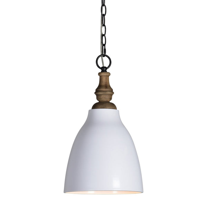 Pendant Forty West Designs 72534 Calvin 1 Light Coastal White Metal Pendant Forty West Designs