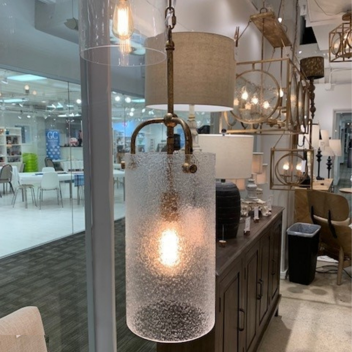Pendant Forty West Designs 72550 Pipkin 1 Light Glass and Gold Metal Pendant Forty West Designs
