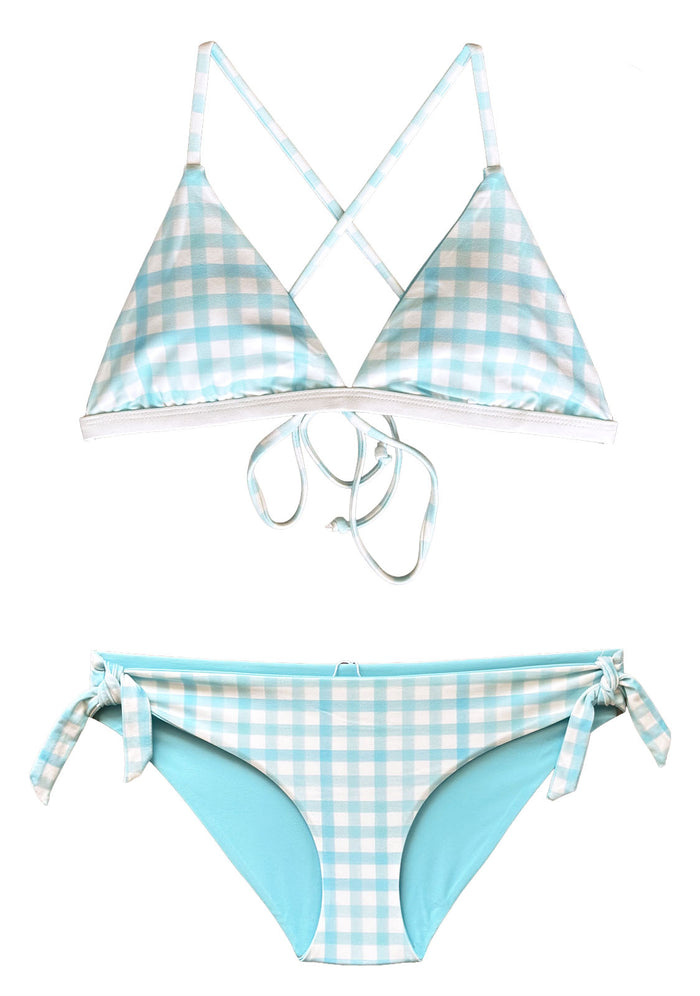 Gingham Blue | 2-PIECE | TRIANGLE STYLE