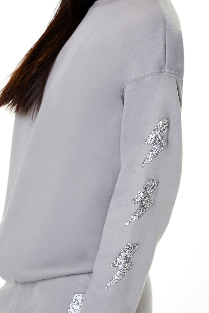 Glitter Lightning Bolt Pullover