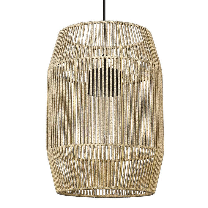 Outdoor Pendant Golden Lighting 6073-O1P NB-SS Seabrook Outdoor Pendant Golden Lighting