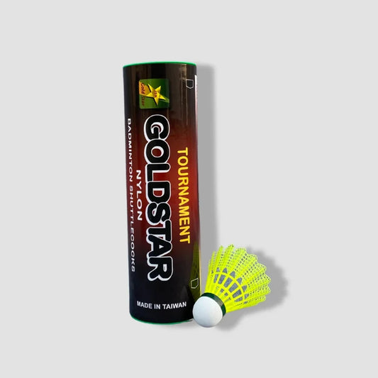 Goldstar Badminton Shuttle Plastic Golden (Pack-6)