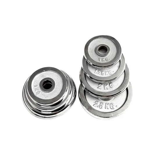 GYM WEIGHTLIFTING STAINLESS STEEL PLATES 3 KG