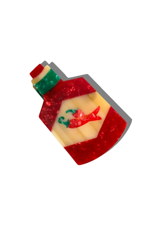 Hand-painted Spicy Hot Sauce Claw Hair Clip Accessories Solar Eclipse