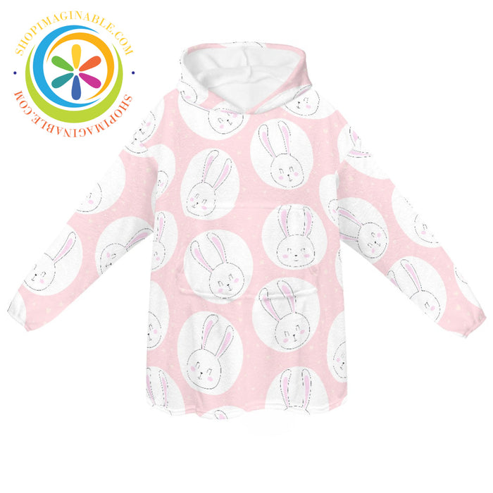 Happy Bunny - Blanket Hoodie white / ONESIZE Blanket Hoodie