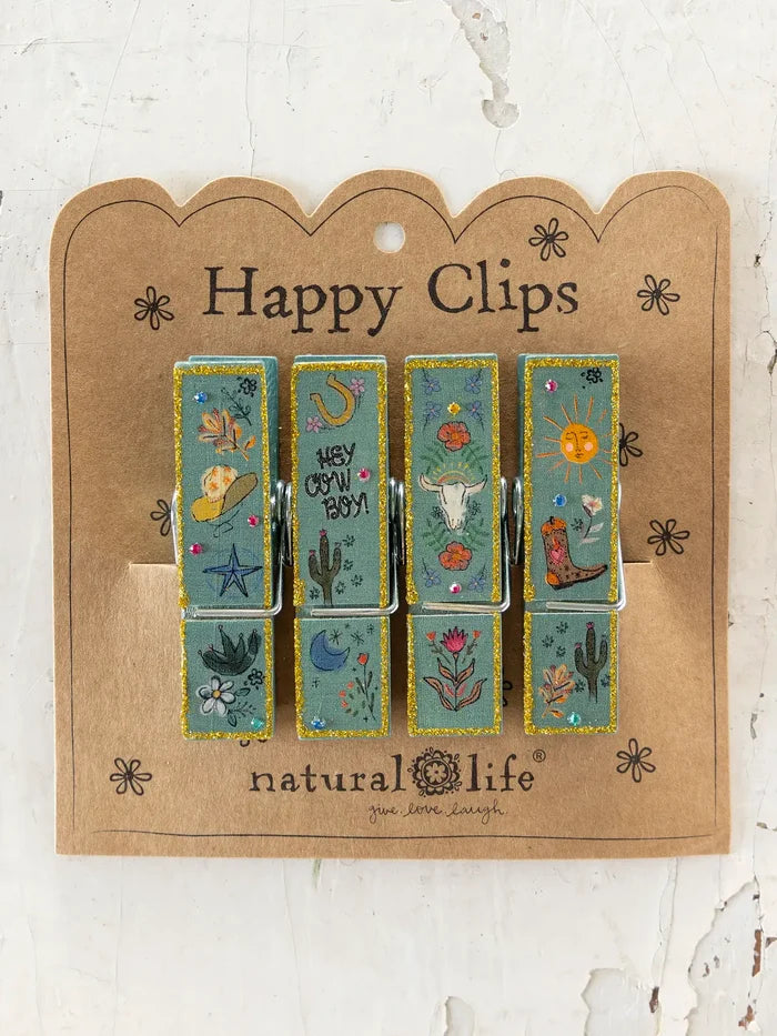 Happy Clips, Set of 4 - Western-view 1