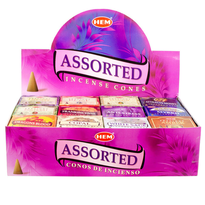 Wholesale HEM Incense Cones Assorted Variety Pack (48 Boxes)
