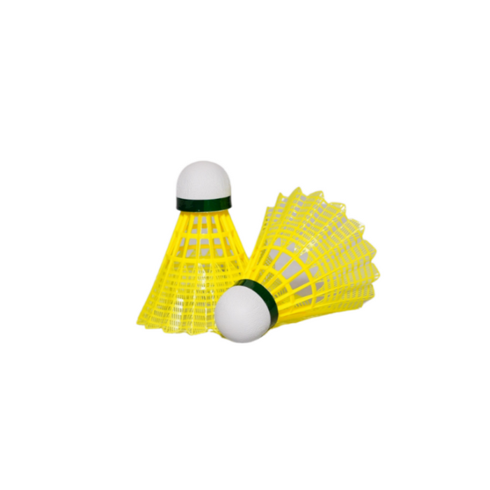 HI QUA GOLD BADMINTON NYLON SHUTTLE PLASTIC (PACK-6 GOLDEN)