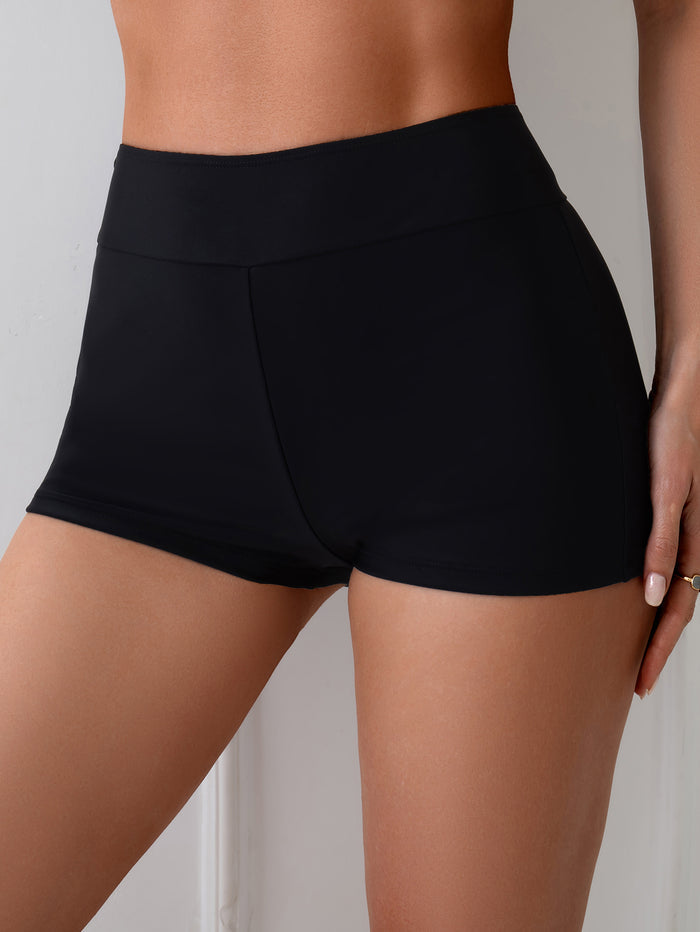 High Waisted Dolphin Board Shorts for Women 2.5'' - Quick Dry Swim Beach Bathing Suit Bottoms with Liner