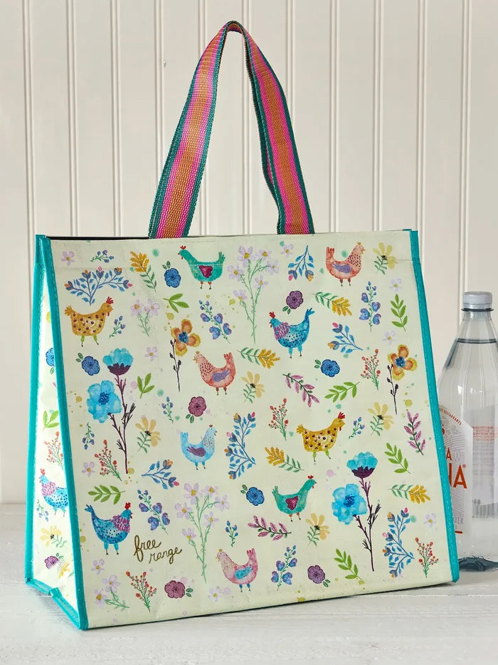 Insulated Cooler Tote - Free Range Chickens-view 3