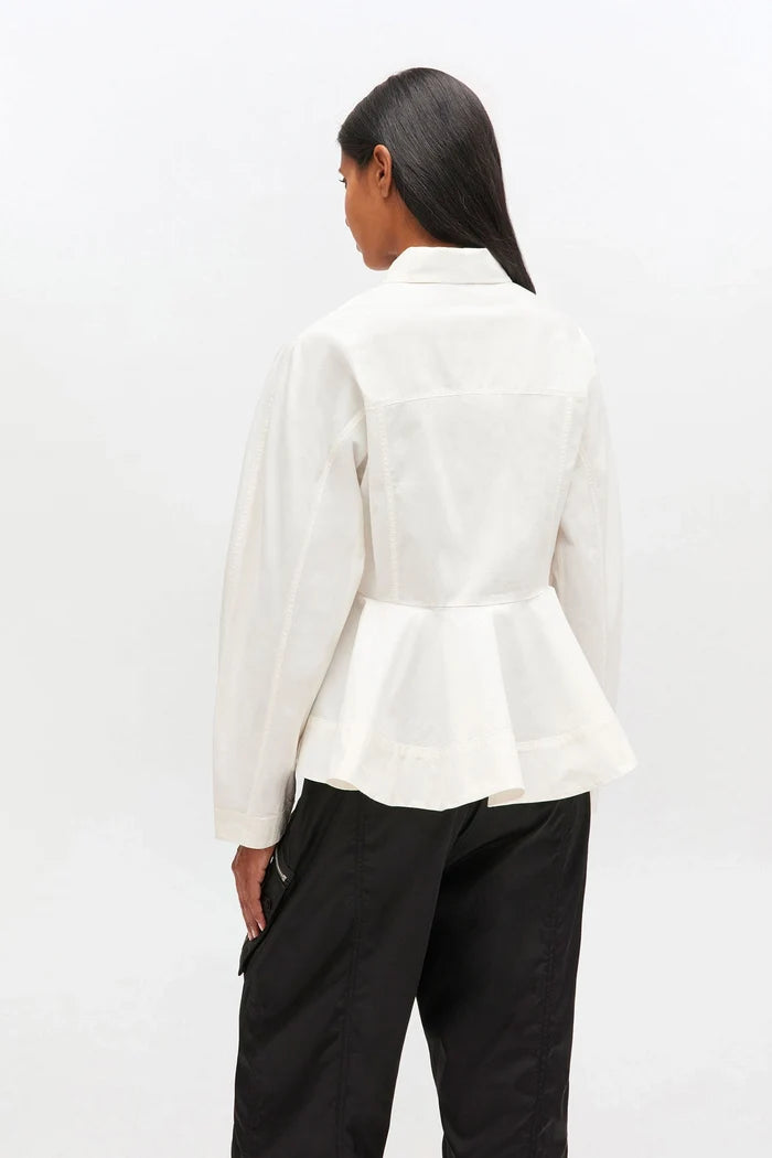 Ivory Peplum Shirt Tops Ganni