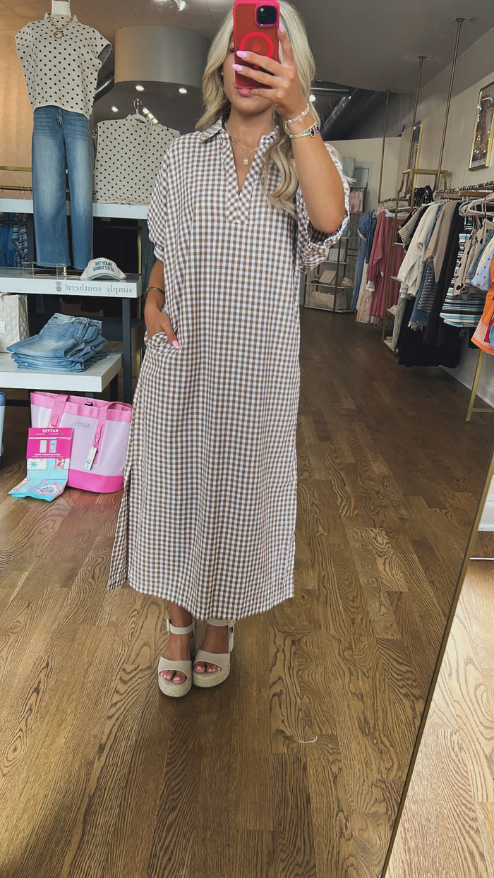 IZZY GINGHAM MAXI