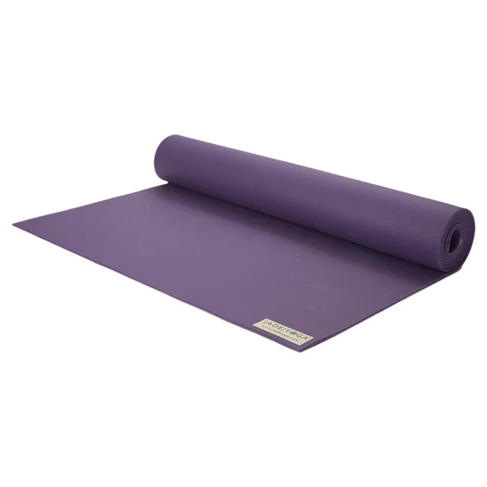 JADE GYM FITNESS YOGA MAT NATURAL RUBBER TRAVEL PURPLE 1/8*68 4MM