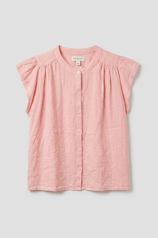 Janey Linen Top Shirts & Tops Velvet by Graham & Spencer