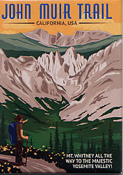 John Muir Trail Retro Magnet