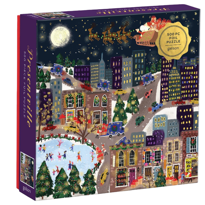 Joy Laforme Presentville 500-piece Christmas foil puzzle