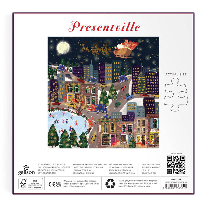 Joy Laforme Presentville 500-piece Christmas foil puzzle