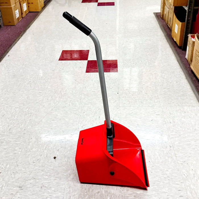 JUMBO RED PLASTIC LOBBY DUST PAN