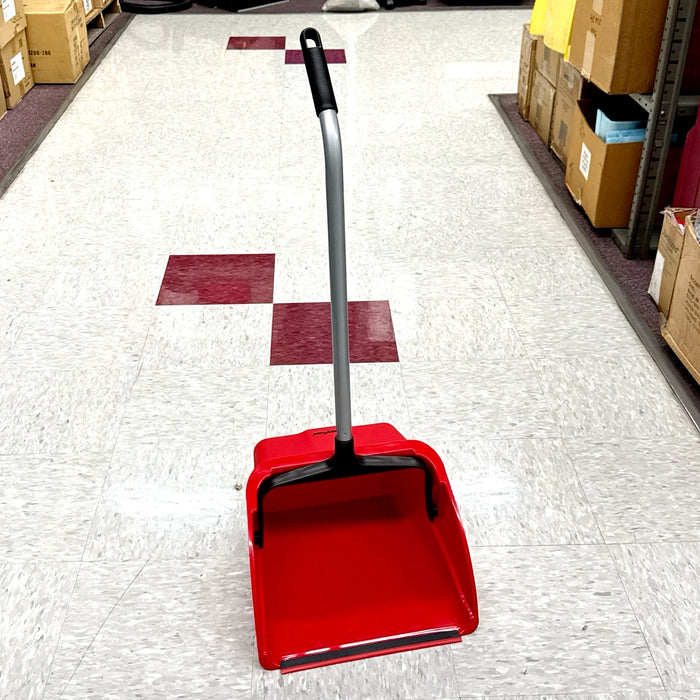 JUMBO RED PLASTIC LOBBY DUST PAN