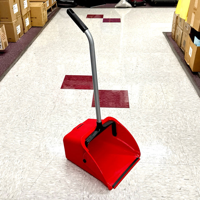 JUMBO RED PLASTIC LOBBY DUST PAN